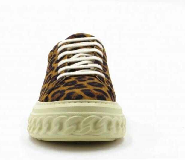 Casadei Luipaard Suède Sneaker Off Road