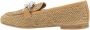 Casadei Metalen Plaque Leren Loafers Beige Dames - Thumbnail 3