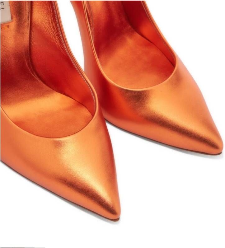 Casadei Metallic Tulip Blade Pump Orange Dames