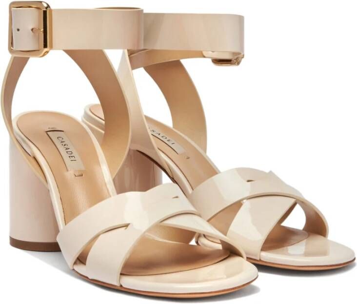 Casadei Minimalistische Cleo Sandaal Beige Dames