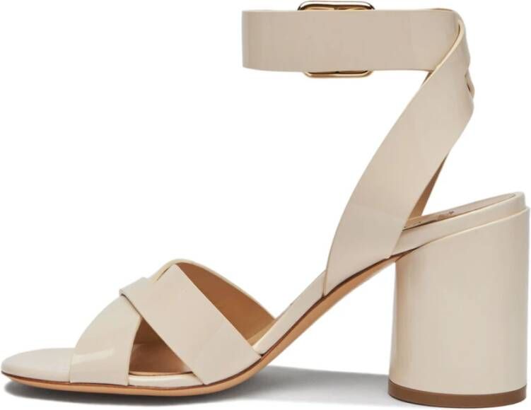 Casadei Minimalistische Cleo Sandaal Beige Dames