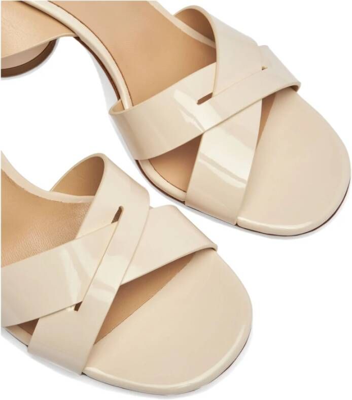 Casadei Minimalistische Cleo Sandaal Beige Dames