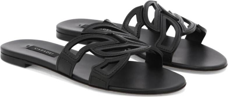 Casadei Miramar Leren Sandalen Black Dames