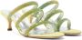 Casadei Groene Hollywood sandalen met hak en kristalversieringen - Thumbnail 2