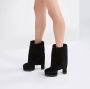 Casadei Omkeerbare Nancy Suède Laars Zwart Dames - Thumbnail 5