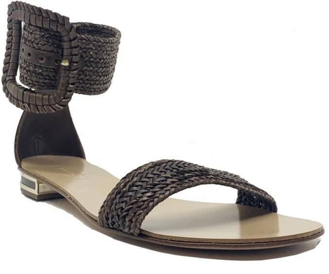 Casadei Platte sandalen Bruin Dames