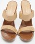Casadei Pre-owned Canvas sandals Brown Dames - Thumbnail 3