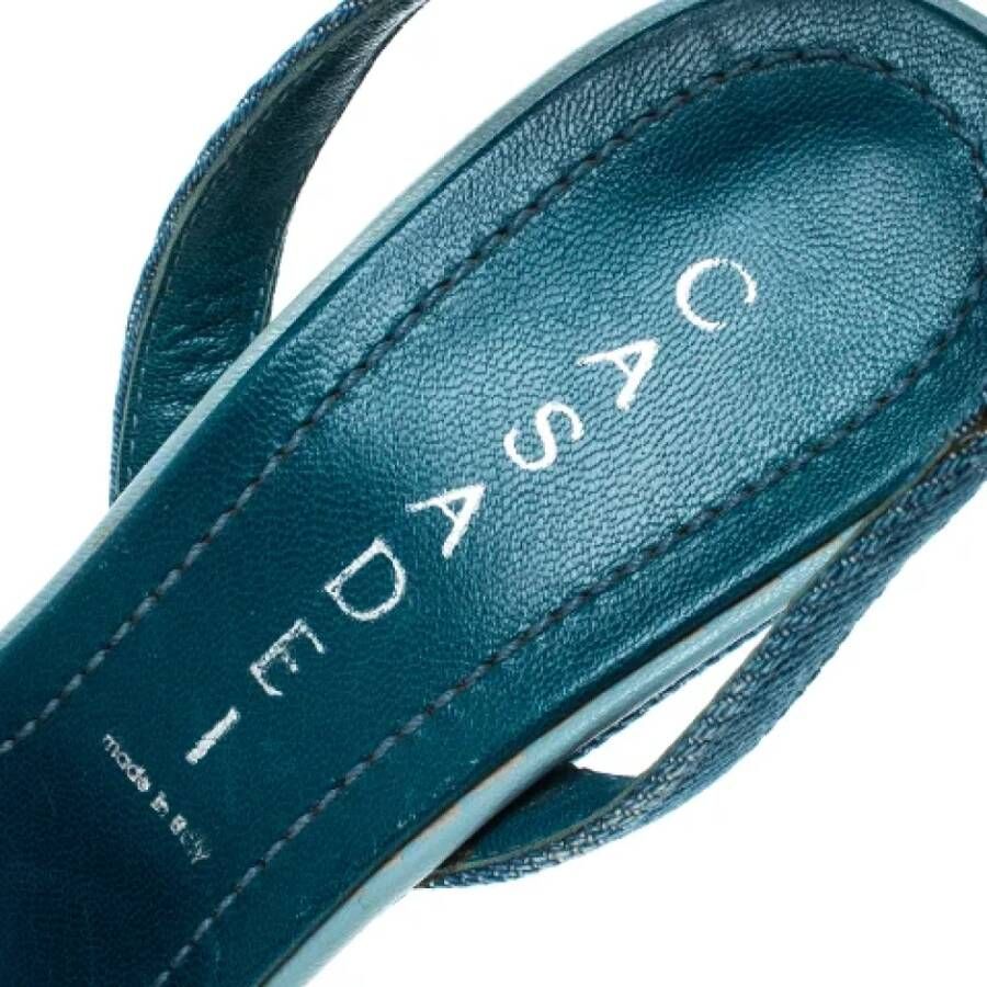 Casadei Pre-owned Denim sandals Blue Dames