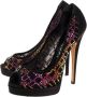 Casadei Pre-owned Fabric heels Black Dames - Thumbnail 3