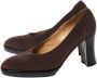 Casadei Pre-owned Fabric heels Brown Dames - Thumbnail 3