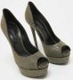 Casadei Pre-owned Fabric heels Yellow Dames - Thumbnail 4