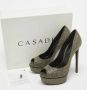 Casadei Pre-owned Fabric heels Yellow Dames - Thumbnail 9