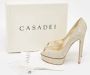 Casadei Pre-owned Fabric heels Yellow Dames - Thumbnail 8