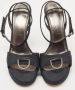 Casadei Pre-owned Fabric sandals Black Dames - Thumbnail 3