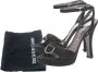 Casadei Pre-owned Fabric sandals Black Dames - Thumbnail 7