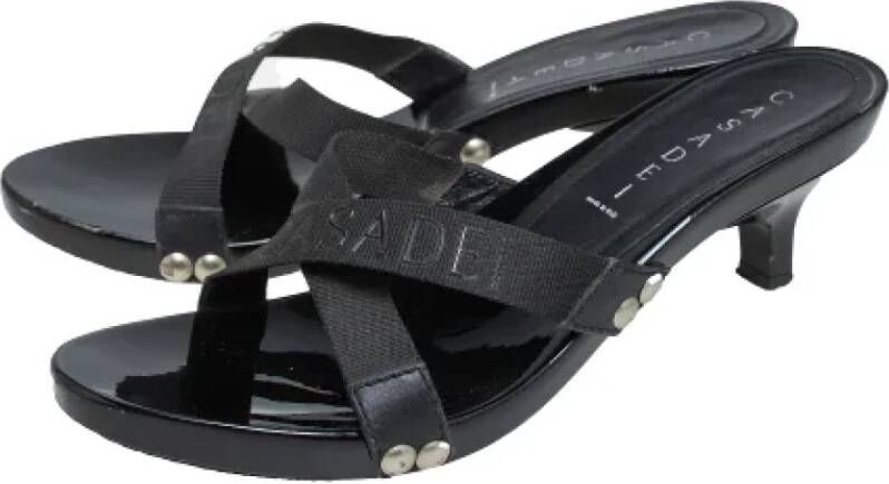 Casadei Pre-owned Fabric sandals Black Dames