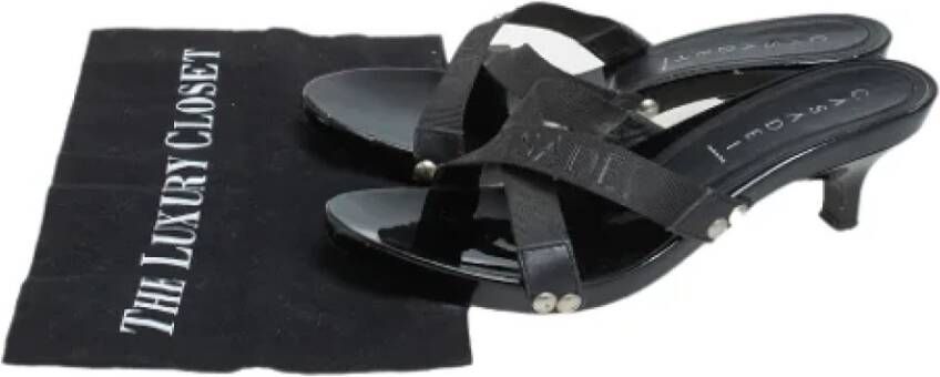 Casadei Pre-owned Fabric sandals Black Dames