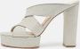 Casadei Pre-owned Fabric sandals Gray Dames - Thumbnail 2