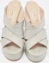 Casadei Pre-owned Fabric sandals Gray Dames - Thumbnail 3