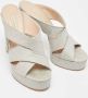 Casadei Pre-owned Fabric sandals Gray Dames - Thumbnail 4