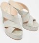 Casadei Pre-owned Fabric sandals Gray Dames - Thumbnail 4