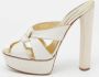 Casadei Pre-owned Fabric sandals White Dames - Thumbnail 2