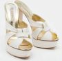 Casadei Pre-owned Fabric sandals White Dames - Thumbnail 4