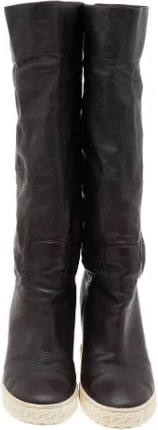 Casadei Pre-owned Leather boots Brown Dames