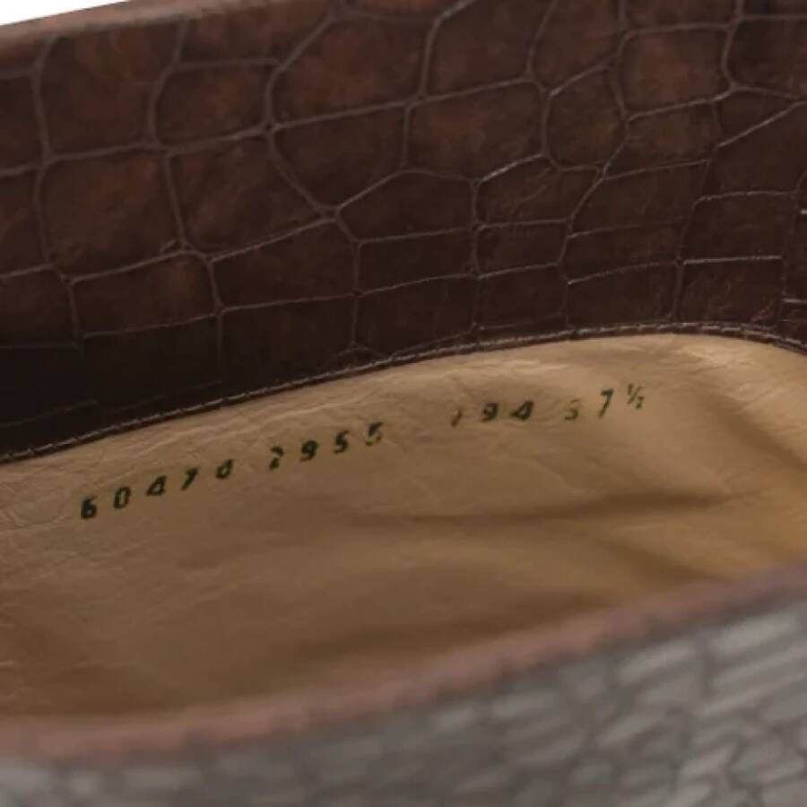 Casadei Pre-owned Leather boots Brown Dames
