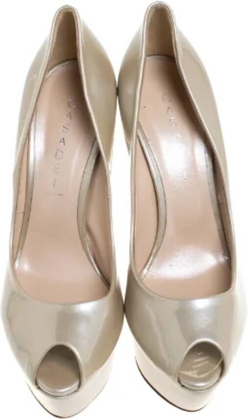 Casadei Pre-owned Leather heels Beige Dames