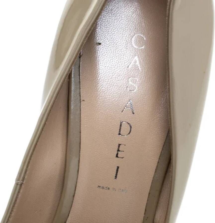 Casadei Pre-owned Leather heels Beige Dames