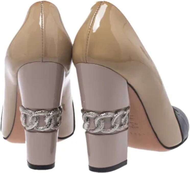 Casadei Pre-owned Leather heels Beige Dames