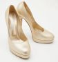 Casadei Pre-owned Leather heels Beige Dames - Thumbnail 4