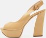 Casadei Pre-owned Leather heels Beige Dames - Thumbnail 2