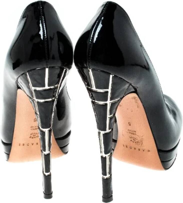 Casadei Pre-owned Leather heels Black Dames