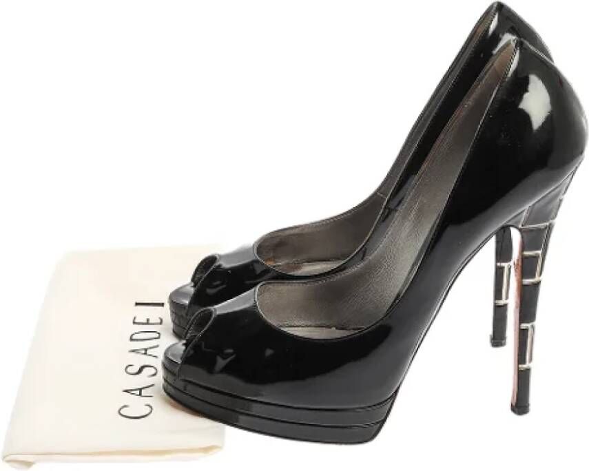 Casadei Pre-owned Leather heels Black Dames