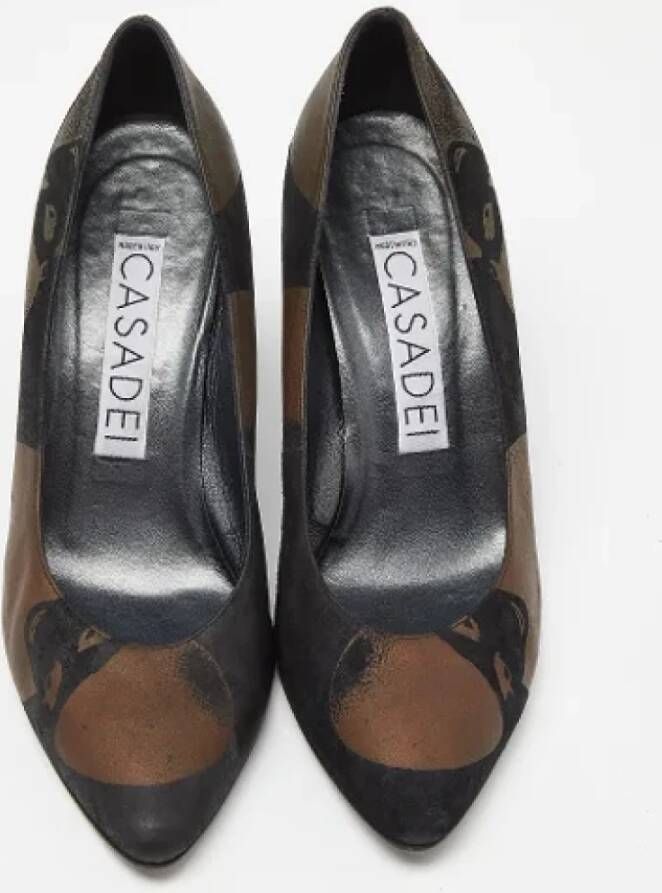 Casadei Pre-owned Leather heels Black Dames