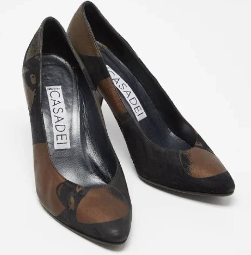 Casadei Pre-owned Leather heels Black Dames