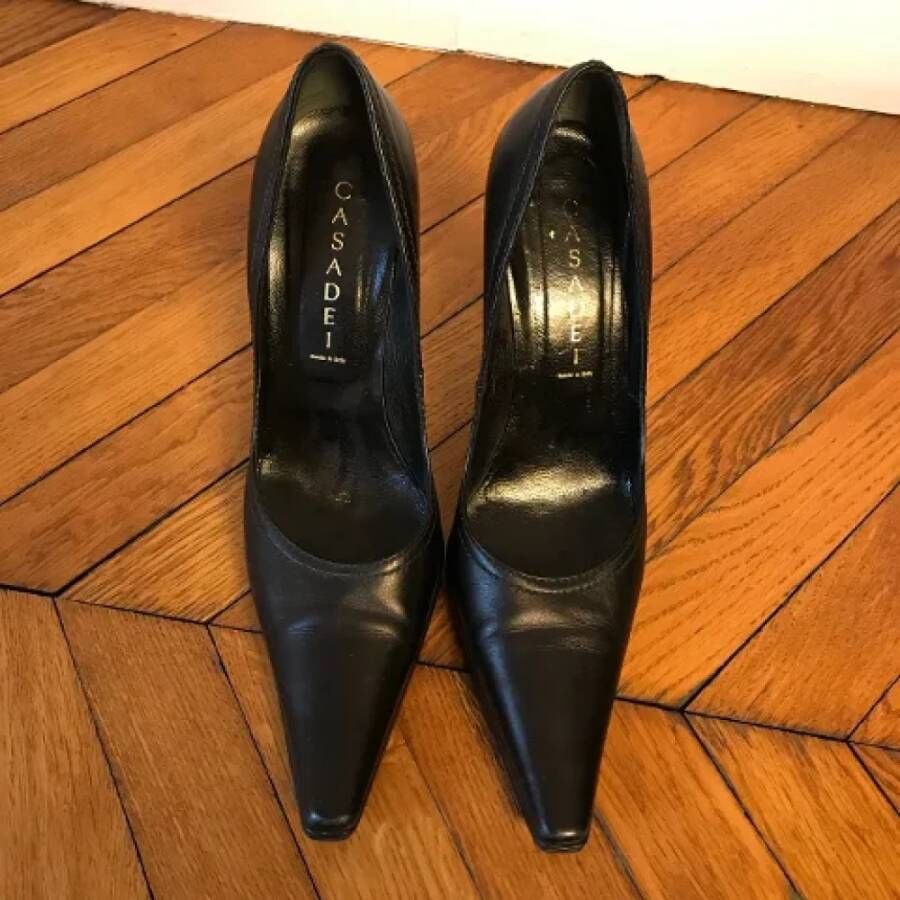 Casadei Pre-owned Leather heels Black Dames