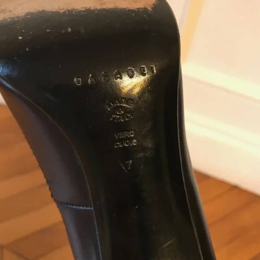 Casadei Pre-owned Leather heels Black Dames