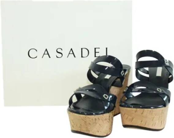 Casadei Pre-owned Leather heels Blue Dames