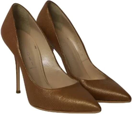 Casadei Pre-owned Leather heels Brown Dames