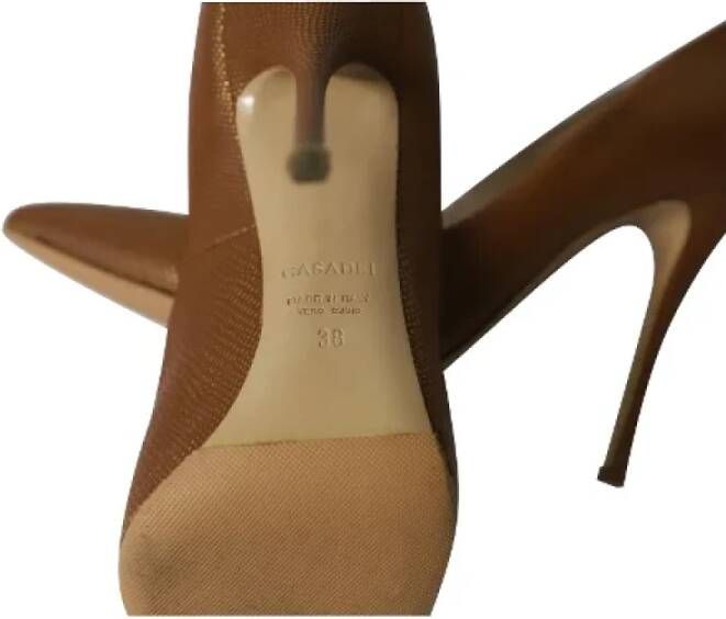 Casadei Pre-owned Leather heels Brown Dames