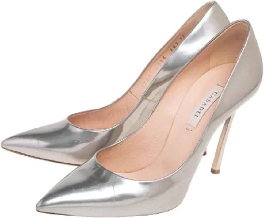 Casadei Pre-owned Leather heels Gray Dames