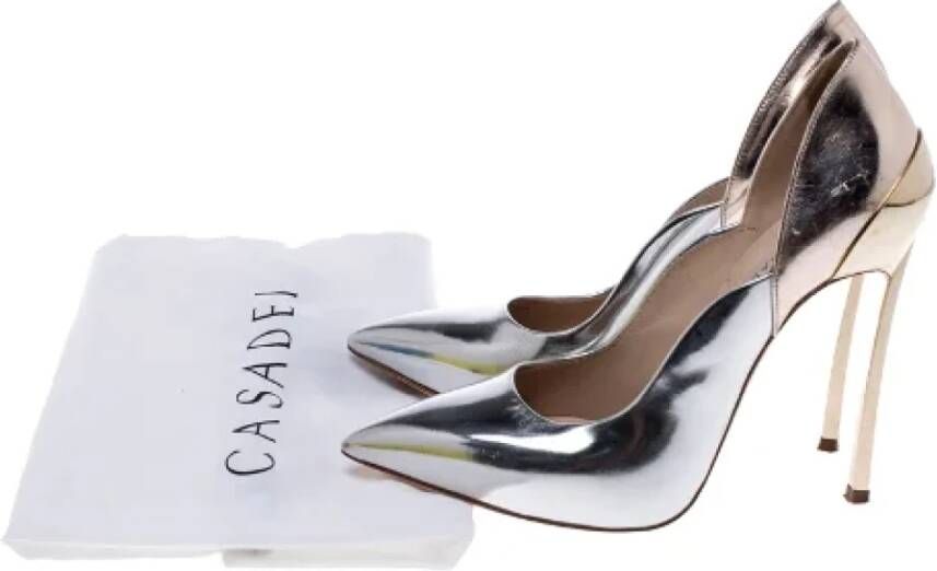 Casadei Pre-owned Leather heels Gray Dames