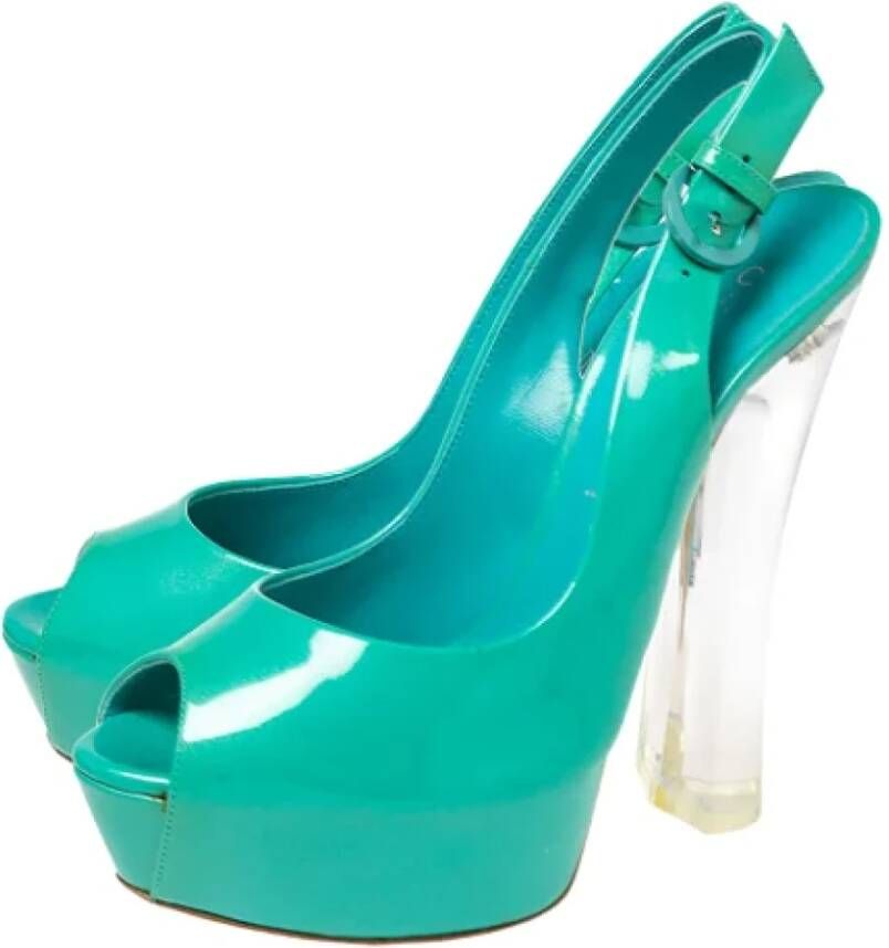 Casadei Pre-owned Leather heels Green Dames