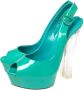 Casadei Pre-owned Leather heels Green Dames - Thumbnail 3