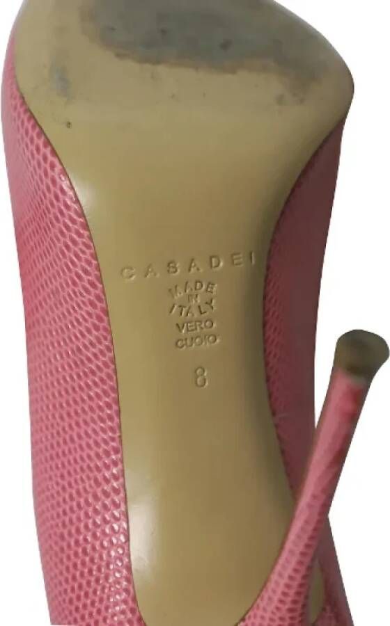Casadei Pre-owned Leather heels Pink Dames