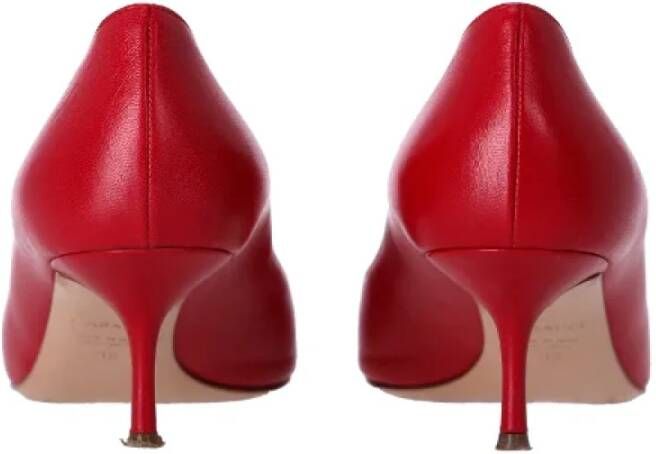 Casadei Pre-owned Leather heels Red Dames