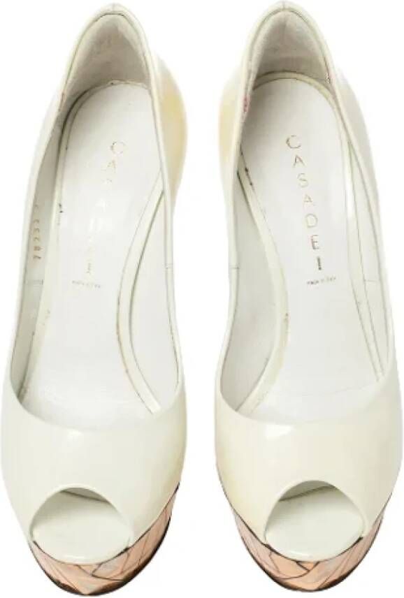 Casadei Pre-owned Leather heels White Dames
